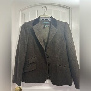 Lauren Ralph Lauren Brown Blazer with Black Accents